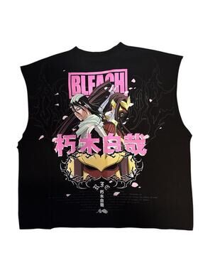 Bleach Anime Sleeveless Black Graphic Tee Tank Top